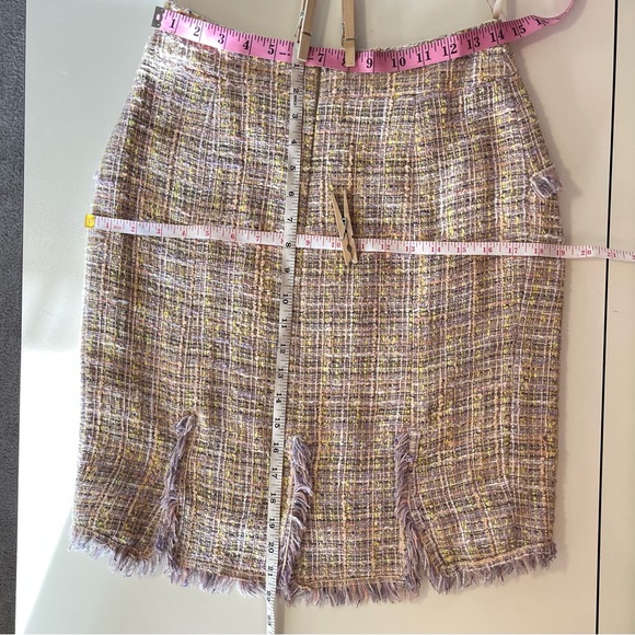 SOLD 🐣🌸 CHANEL blazer jacket skirt suit set tweed Boucle pink purple yellow - Picture 11 of 16
